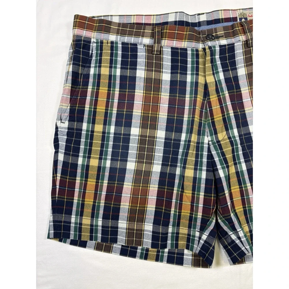 Polo Ralph Lauren India Madras Plaid PGA Shorts Cotton Classic Mens 35 Fast Ship